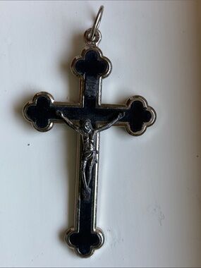 Black and Silver Crucifix Pendant
